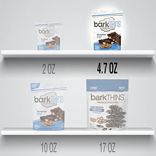 barkTHINS barkTHINS Dark Chocolate, Pretzel and Sea Salt Snacking Chocolate Bag, 4.7 oz