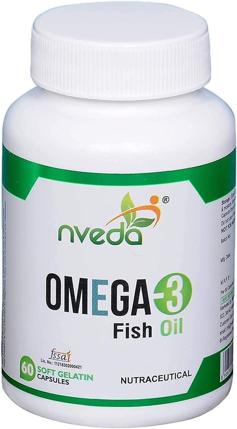 SENTA SENTA Nveda Omega 3 Fish Oil (1000 mg Omega 3, with 180 mg EPA & 120 mg DHA) (60 Softgels)