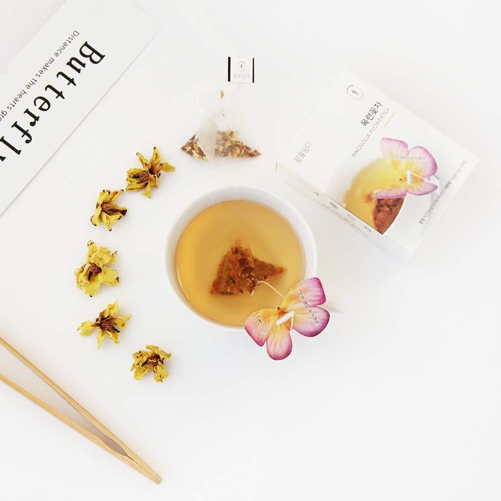 KKOKDAM KKOKDAM Korean Tea Gift Set 6 Flavor Butterfly Tea Bag Sampler Fancy Tea Bags for Gifting Elegant Korean Gift Box for Tea Lovers