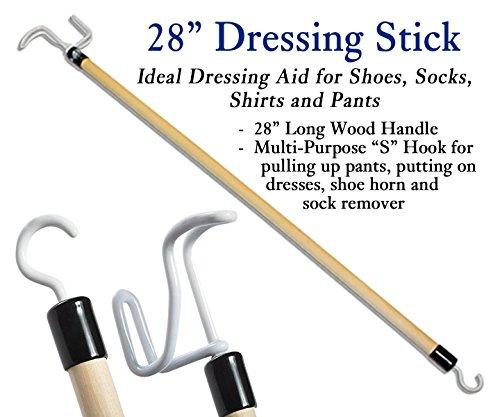 RMS RMS Premium 7-Piece Hip Knee Replacement Kit with Leg Lifter, 19 and 32 inch Rotating Reacher Grabber, Long Handle Shoe Horn, Sock Aid, Dressing Stick, Bath Sponge - for Knee or Back Surgery Recovery
