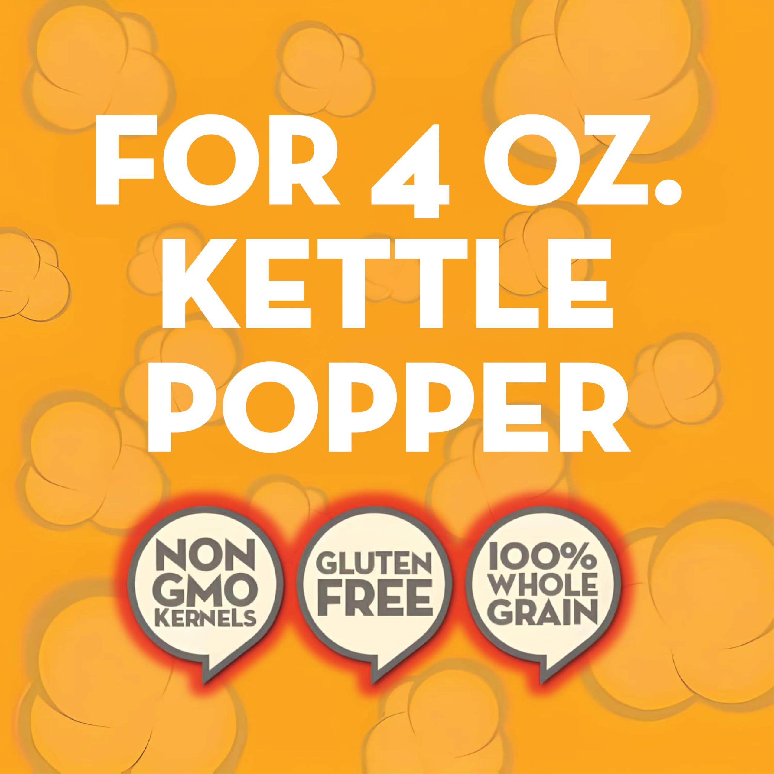 Jolly Time JOLLY TIME All in One Popcorn Kit, Portion Packets with Kernels, Oil and Salt for Movie Theater or Air Popper Machines (24 pack, 4oz Kettle)