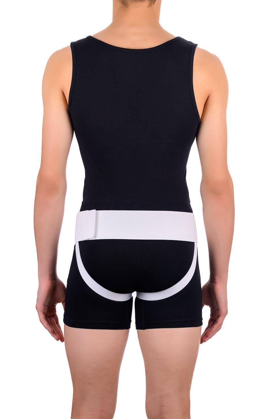 FlexaMed FlexaMed Double Inguinal Groin Hernia Truss with Compression Pads White - Large