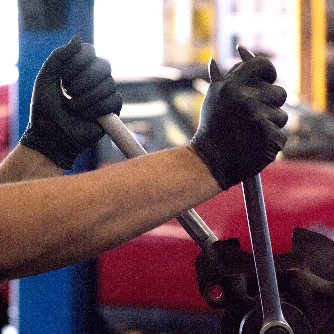 1st Choice 1st Choice Black Gloves Disposable Latex Free - Nitrile Gloves XL Black Nitrile Gloves for Cooking - 6 mil, Box of 100