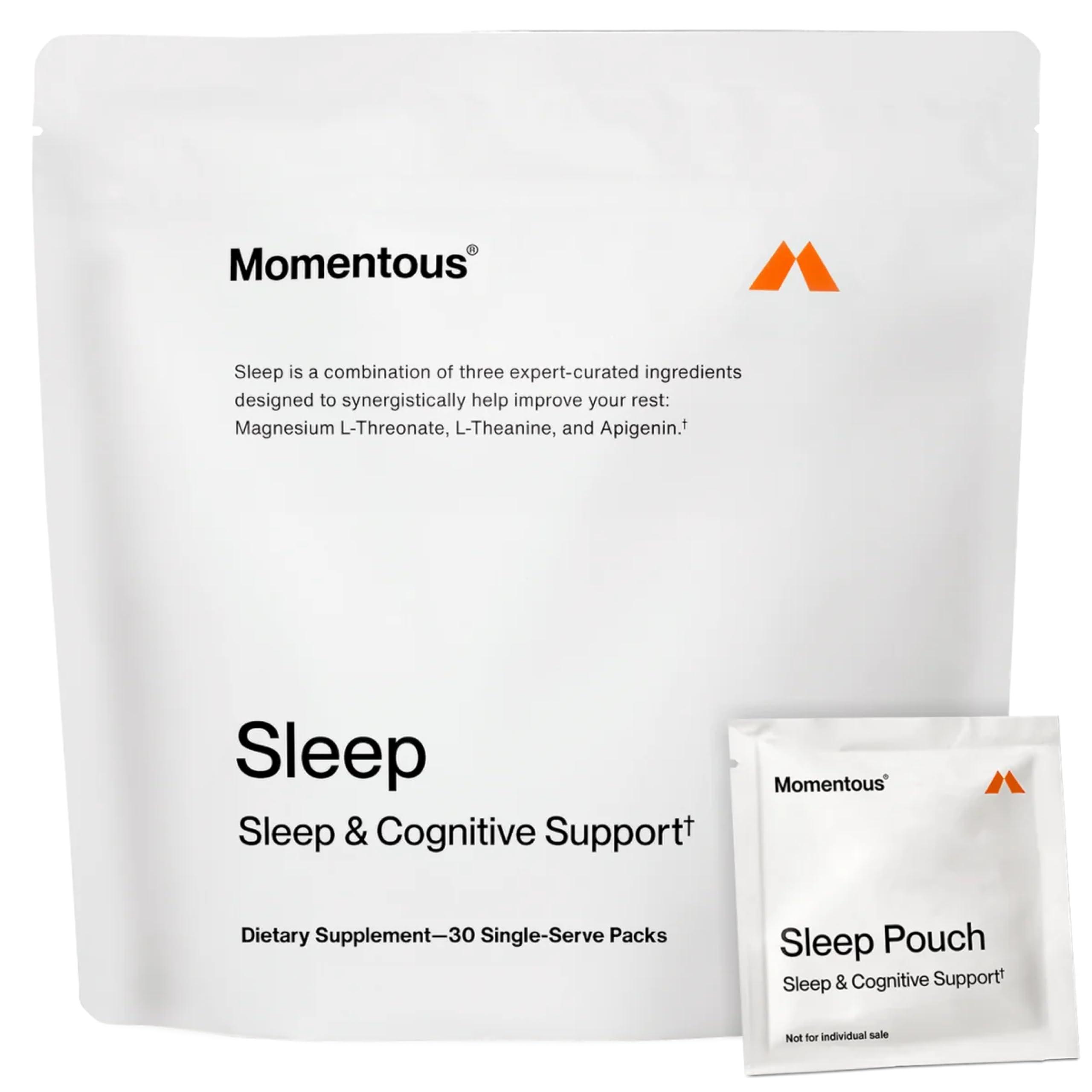 Momentous Momentous Sleep Pack Magnesium L-Threonate, Apigenin & L-Theanine, 30 Servings