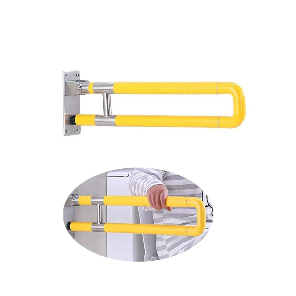 FairUo FairUo Folding Handicap Grab Bars Rails Toilet Handrails, Bathroom Grab Bar- Foldable and Portable Bathroom Safety Rails, Disabled, Elderly, Disabled, Pregnant Women Foldable Handrail Towel Rack/60