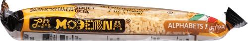 La Moderna La Moderna Alphabet Pasta, Noodles, Durum Wheat, Protein, Fiber, Vitamins, 7 Oz (Pack of 6)