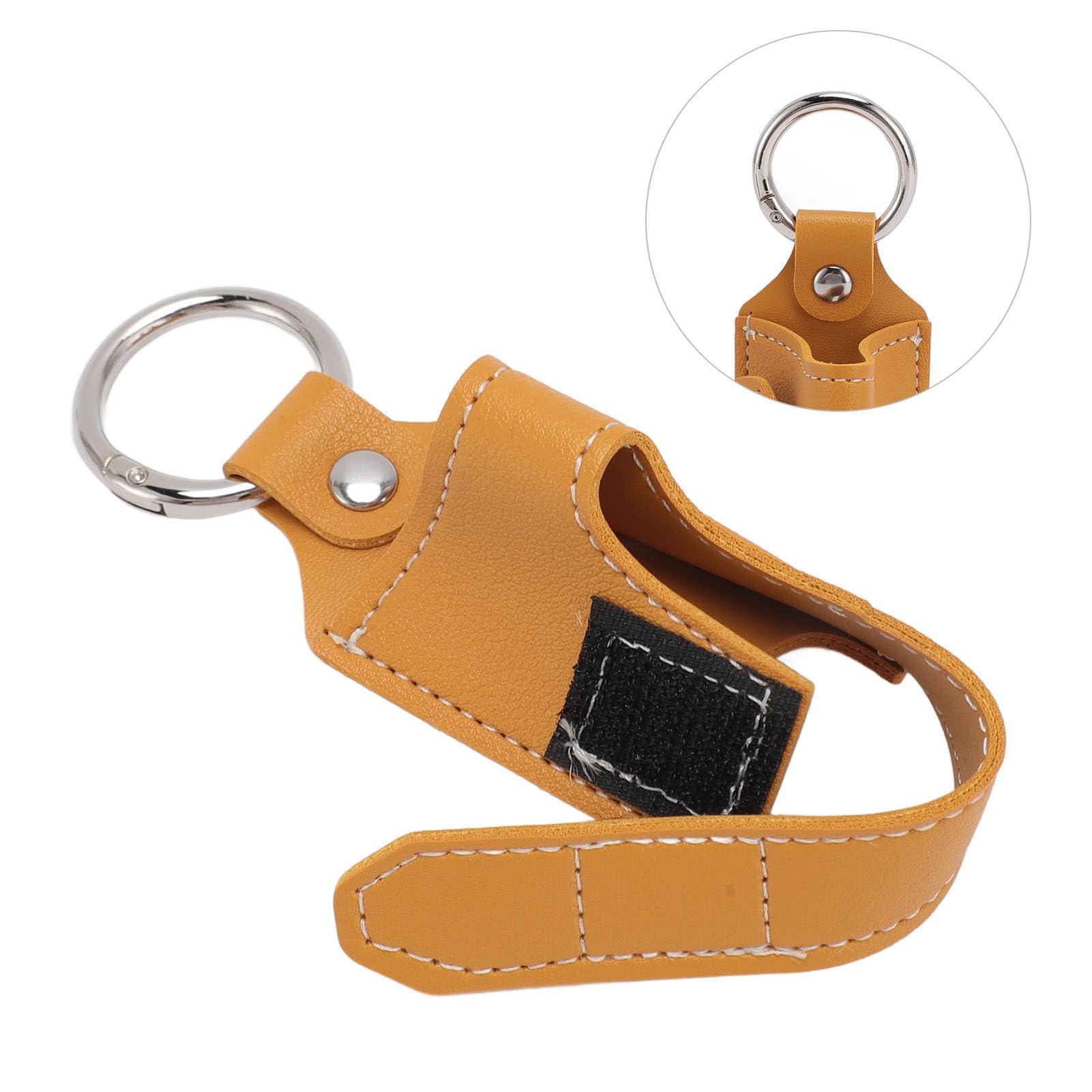 FILFEEL FILFEEL 2pcs Inhaler Carrying Holder, Portable Travel Handy Holster, Mini Case Sleeve - Clasp Closure, PU Leather (Turmeric)