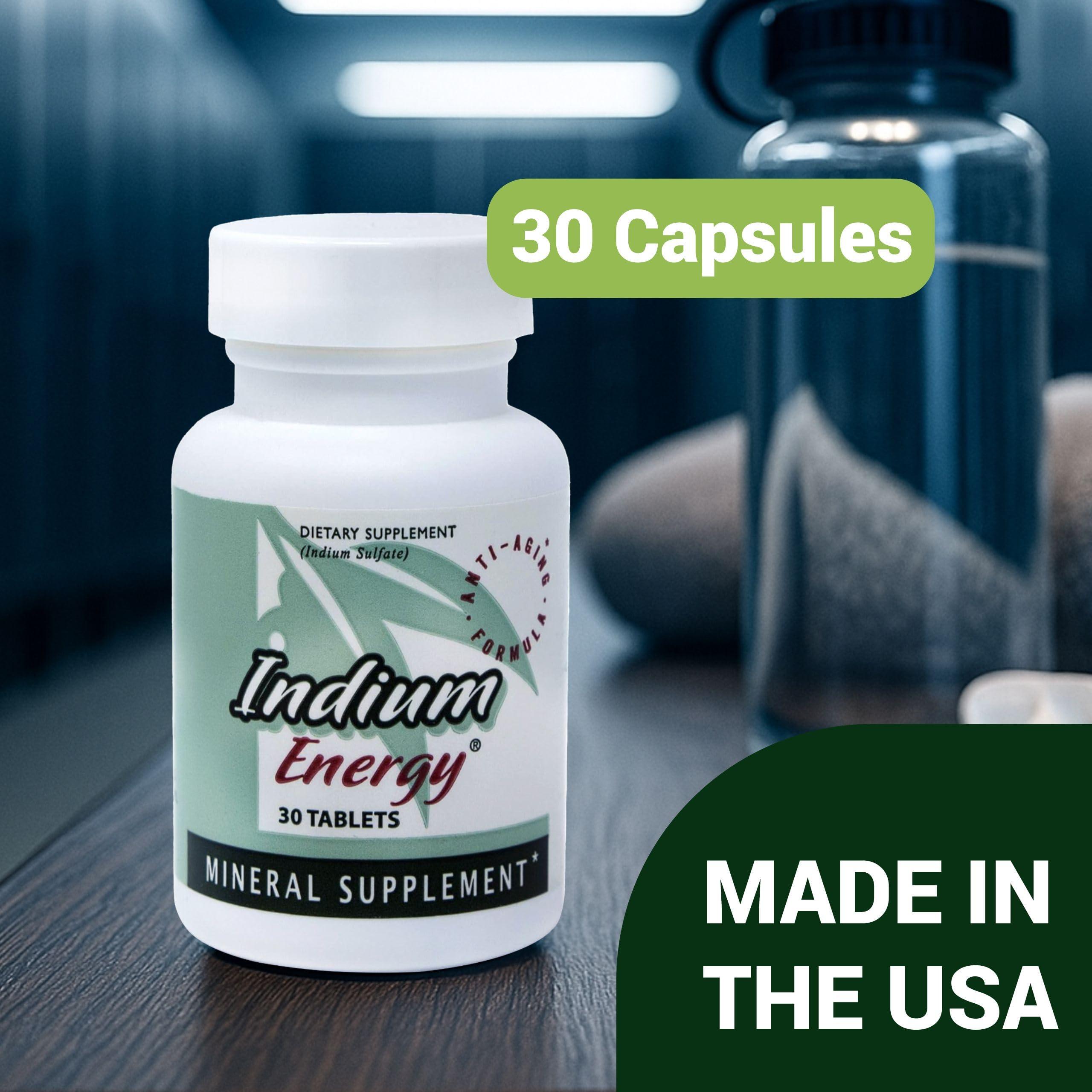 EAST PARK East Park Research - Indium Energy - All Natural Indium Powerful Anti-Aging Support - Helps Increase Energy and Supports Mental Clarity, Sleep, Joints and Overall Sense of Well-Being - 30 Capsules