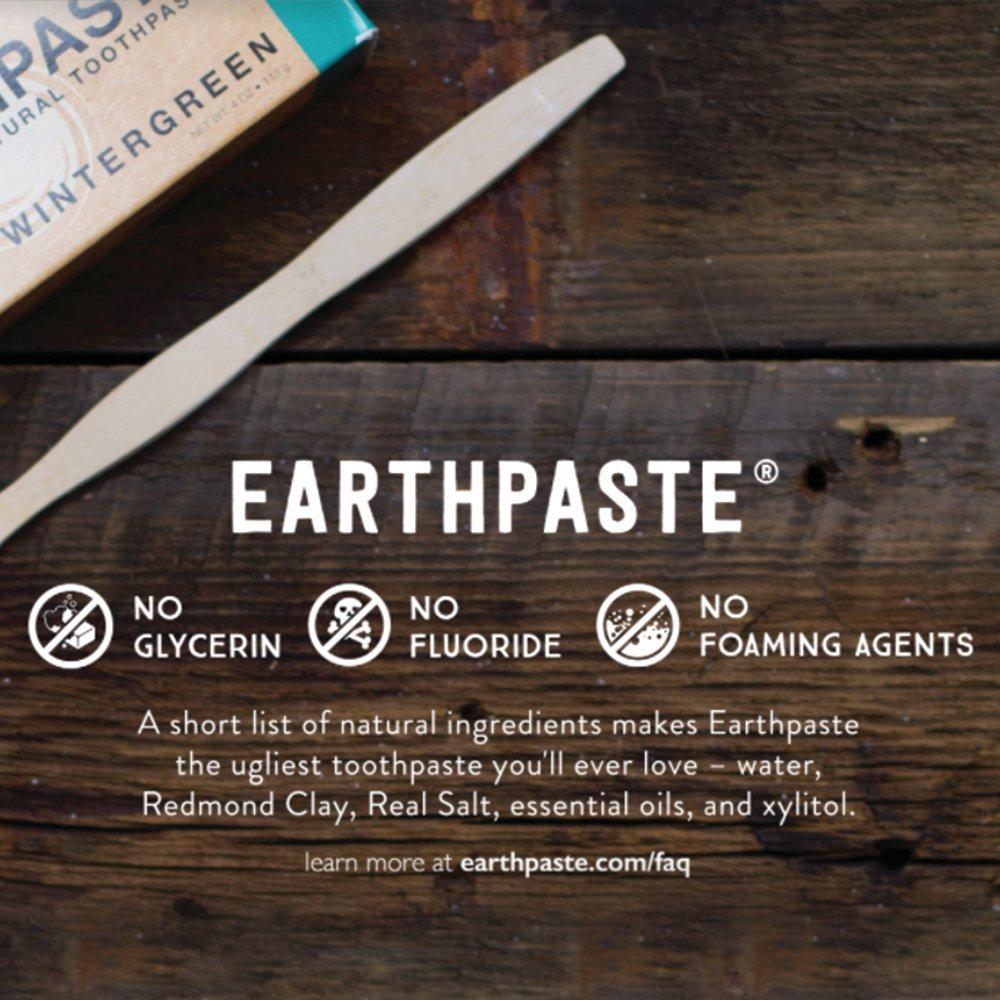 REDMOND REDMOND Earthpaste - Natural Non-Fluoride Toothpaste, 4 Ounce Tube (3 Pack, Peppermint)