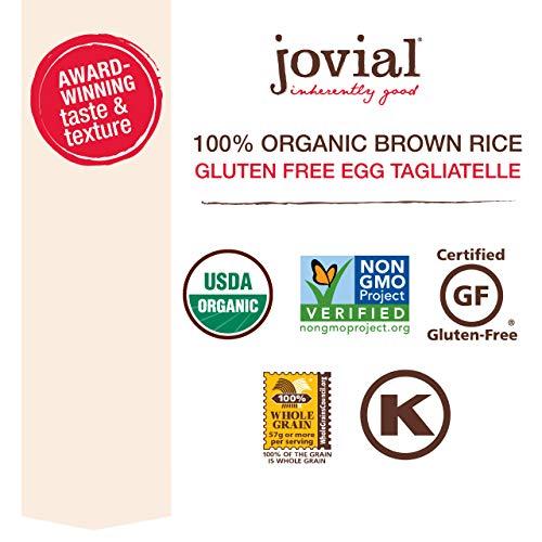 Jovial Jovial Whole Grain Brown Rice Egg Tagliatelle Pasta - Pasta Tagliatelle, Tagliatelle Pasta, Whole Grain Pasta, Organic Pasta, Gluten Free, Dairy Free, Brown Rice Pasta, Made in Italy - 9 Oz, 2 Pack