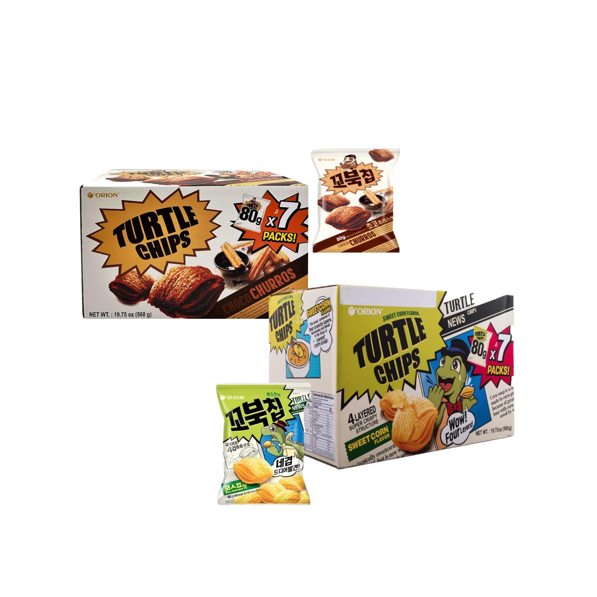 Generic Generic Orion Turtle Chip Spicy Flavors Combination/Netflix Movie Night K-Snack Party Sets / 2024 New Flavors (choco+corn Gift Box)