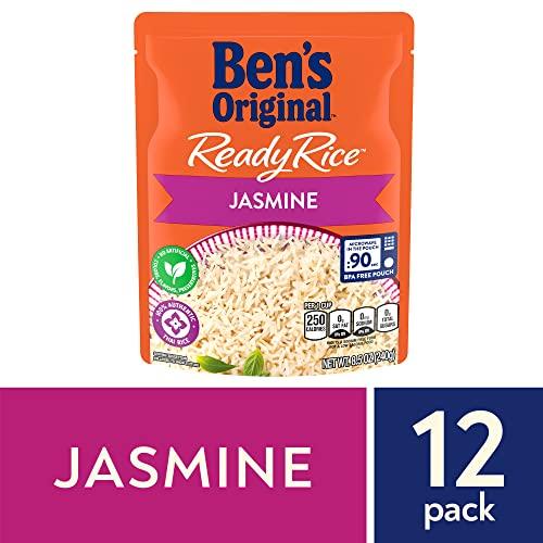 BEN'S ORIGINAL BEN'S ORIGINAL Ready Rice Jasmine Rice, Easy Dinner Side, 8.5 oz Pouch (Pack of 12)