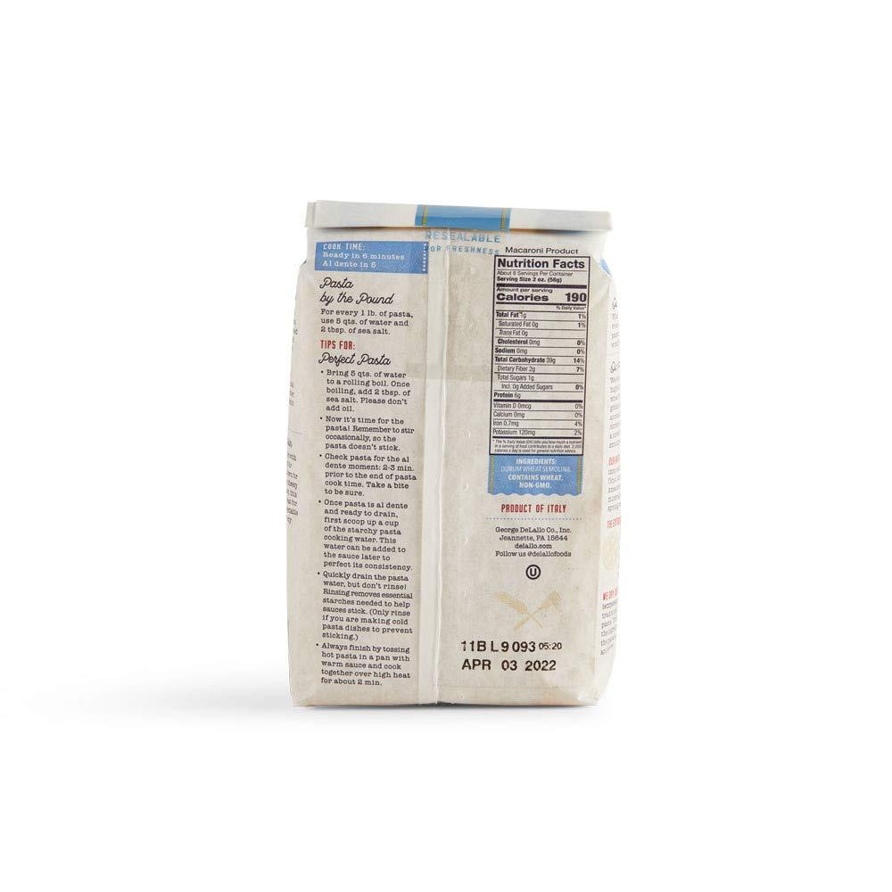 DeLallo De Lallo BG11885 De Lallo Elbow Pasta No.52 - 16x16OZ