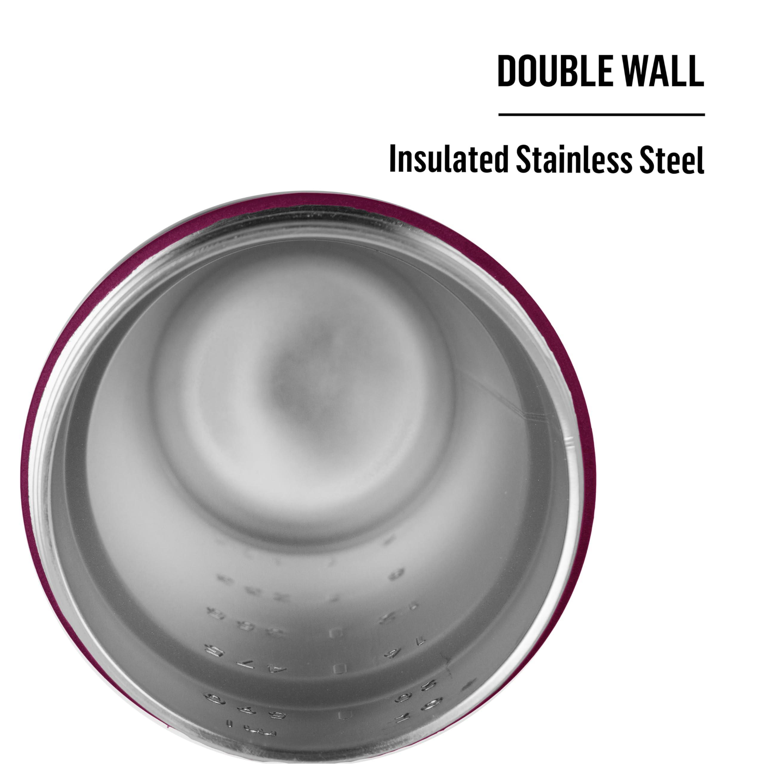 BlenderBottle BlenderBottle Strada Sleek Insulated Stainless Steel Water Bottle with Wire Whisk, 25-Ounce, Lavender Ombre (Pack of 1)