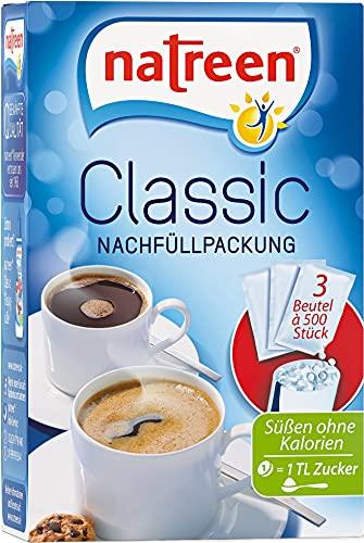 natreen NATREEN® Classic Refill Pack 3x500 pcs. - The calorie-free sweetener for coffee and tea / Netherlands