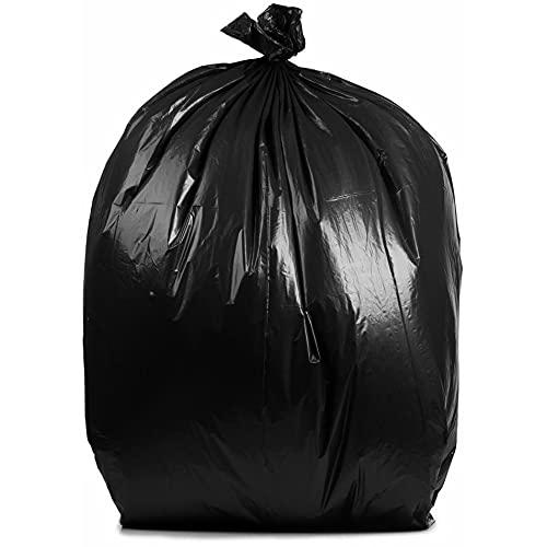 PlasticMill PlasticMill Heavy Duty Trash Bags - Black Garbage Bags - Plastic Trash Bags - Tall Trash Bags, Trash Can Liners - 50-60 Gallon Large Kitchen Trash Bags, 2 Mil, 38\"x58\" (100-Count)