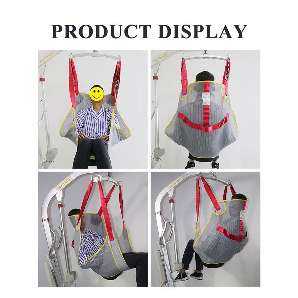 YXJPP Shower Sling Lift Sling for ToiletingPatient Lift Sling with Commode Opening Large, Full Body Mesh Sling for Hoyer Lift, Shower Sling, Toilet Sling(Weight Capacity 507 Lbs) L