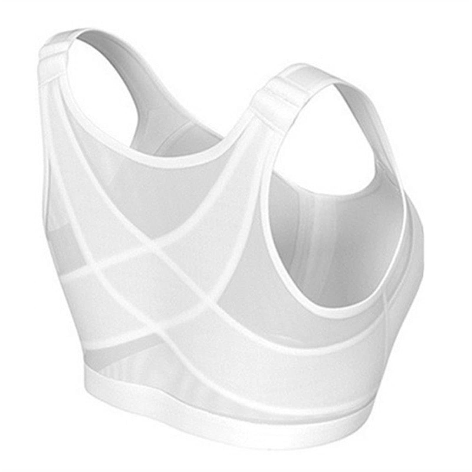 WANGPIN Back Support Posture Corrector Bra for Women Plus Size Corset Breathable Underwear Top Sports Yoga Vest Bras (Color : White, Size : 5X-Large)