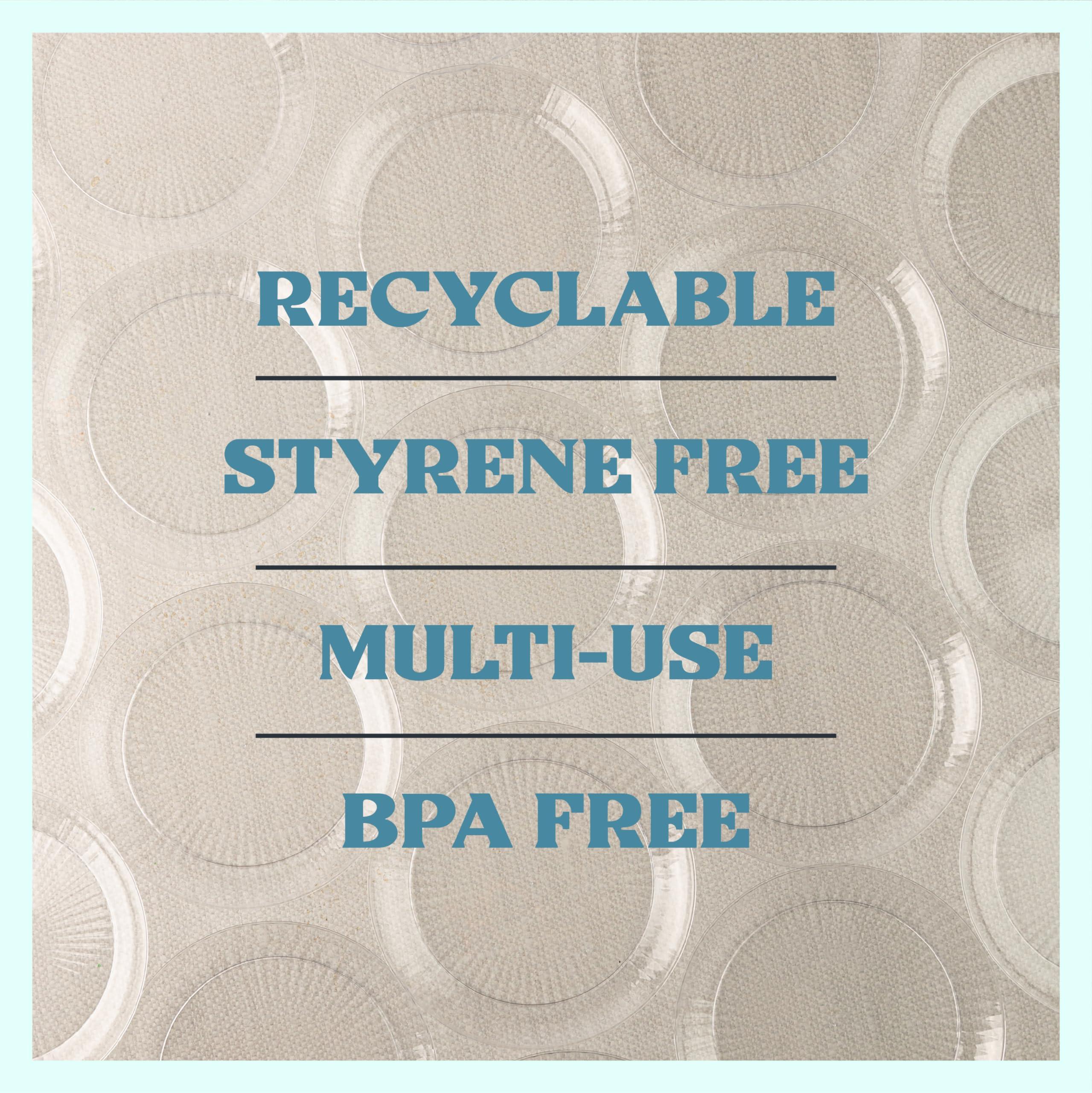 PLASTICPRO PLASTICPRO 30 Pack Crystal Like Clear Disposable 6 inch Plastic Plates Dinner Dishes Plates for Special Occasions Parties