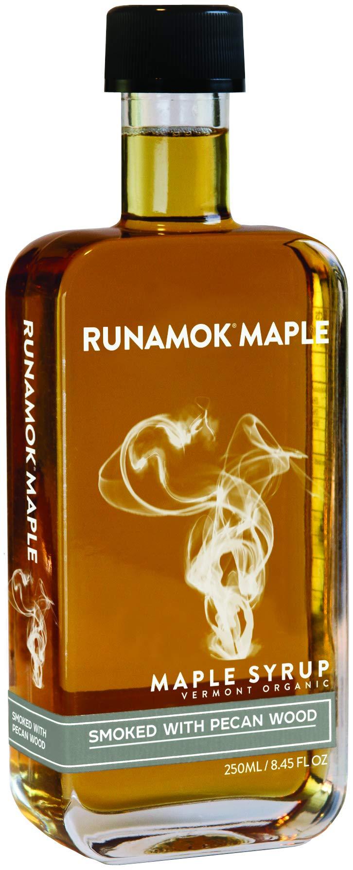 Runamok Runamok Pecan Wood Smoked Maple Syrup Organic - Authentic & Real Vermont Maple Syrup | Pure Strong Flavor | Great for BBQ, Broiled Salmon, Vinaigrettes & Cocktails | 8.45 Fl Oz (250mL)