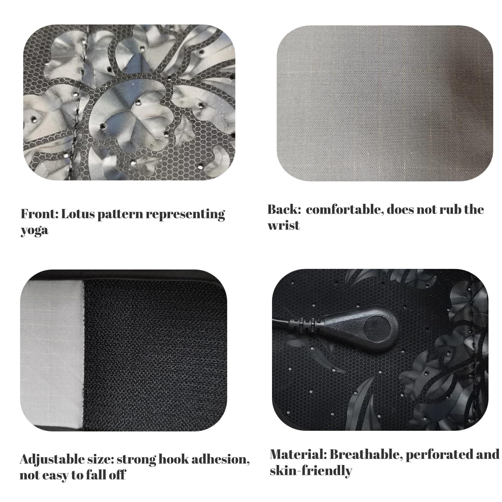 MINPWNP Grounding Wrist Strap, Grounding Strap with 15ft Grounded Cord, Floral Pattern Earth Wrist Band Reduces Inflammation, Anxiety