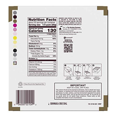 HERSHEY'S HERSHEY'S White Creme with Whole Almonds King Size Candy, Individually Wrapped, 2.6 oz Bars (18 Count)