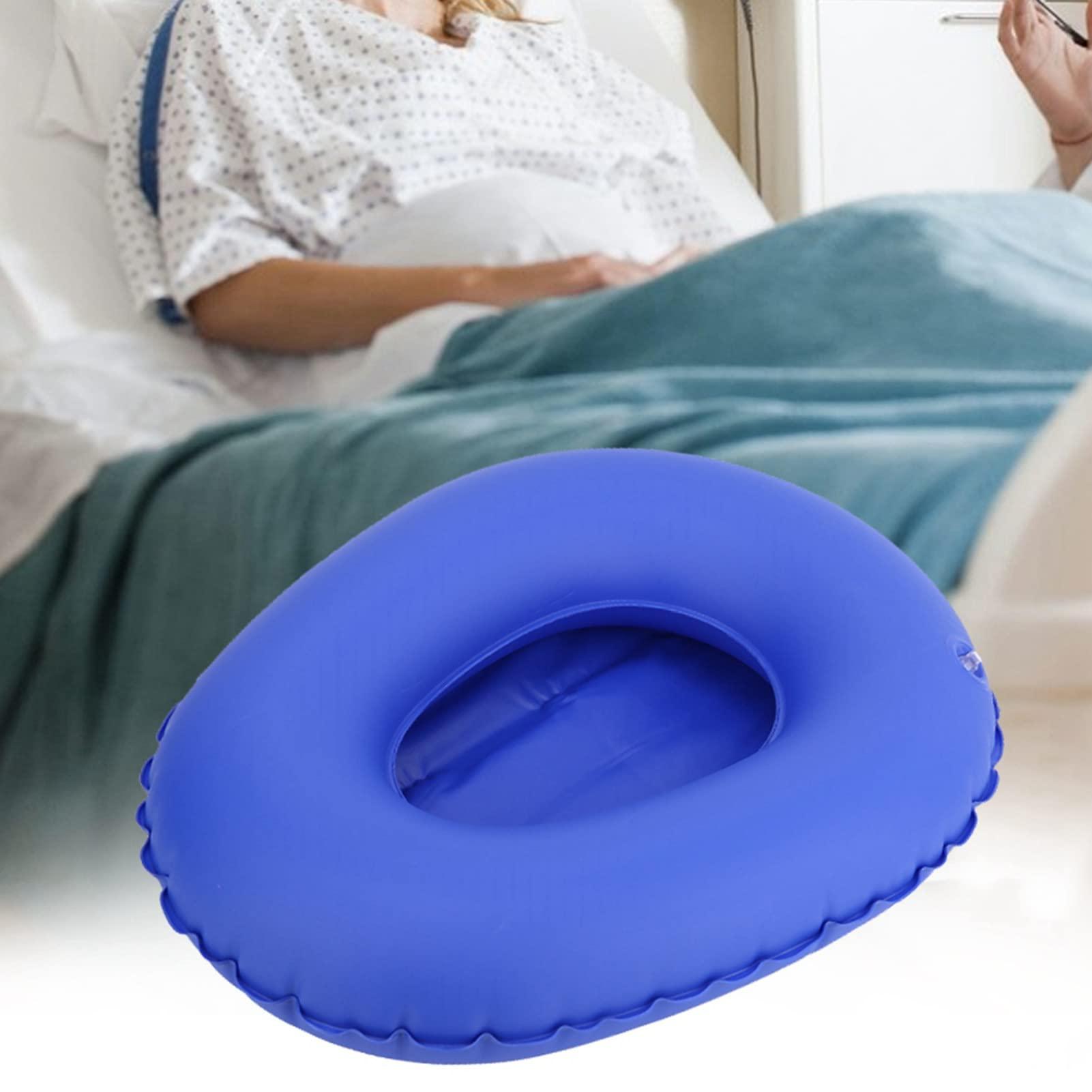 HERCHR HERCHR Inflatable Air Cushions Bedpan, Inflatable Bed Pan Bedpans for Elderly Men Bed Pans for Elderly Men Washable Anti Bedsore Toilet Urinal for Elderly Bedridden Blue