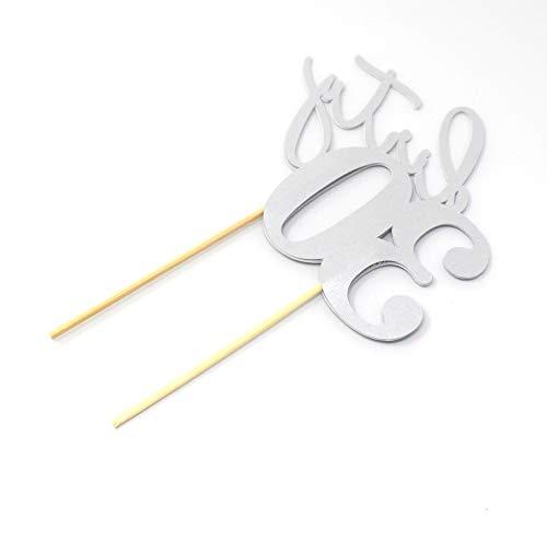 All About Details All About Details Dirty 30 Cake Topper, 1PC, 30th birthday (Silver & Black)