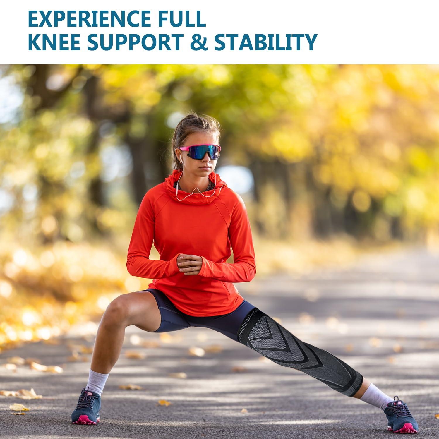 nove-1 Flytex Full Leg Compression,Flytex Knee Compression Sleeves,Flytex Summer Compression Sleeves V2 for Knees and Legs(2PCS,XL)