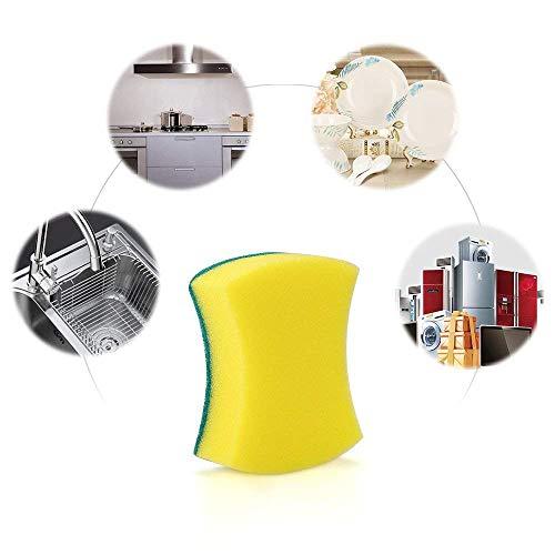 Fauge Fauge 30pcs Multi-purpose Double-faced Sponge Scouring Pads Dish Washing Scrub Sponge Stains Removing Cleaning Scrubber Brush for Kitchen Garage Bathroom