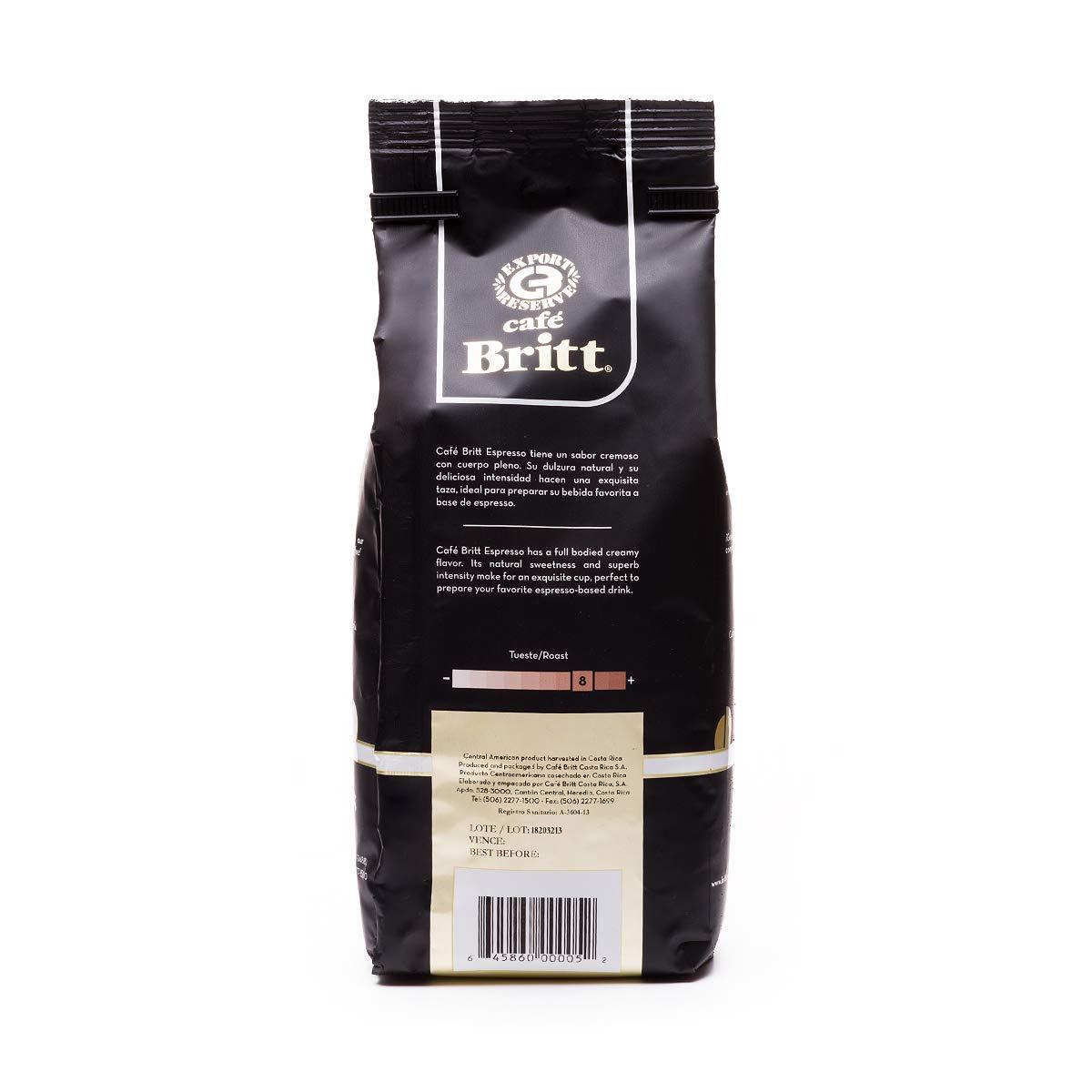 Cafe Britt Café Britt® - Costa Rican Espresso Coffee (12 oz.) (3-Pack) - Whole Bean, Arabica Coffee, Kosher, Gluten Free, 100% Gourmet & Dark Roast