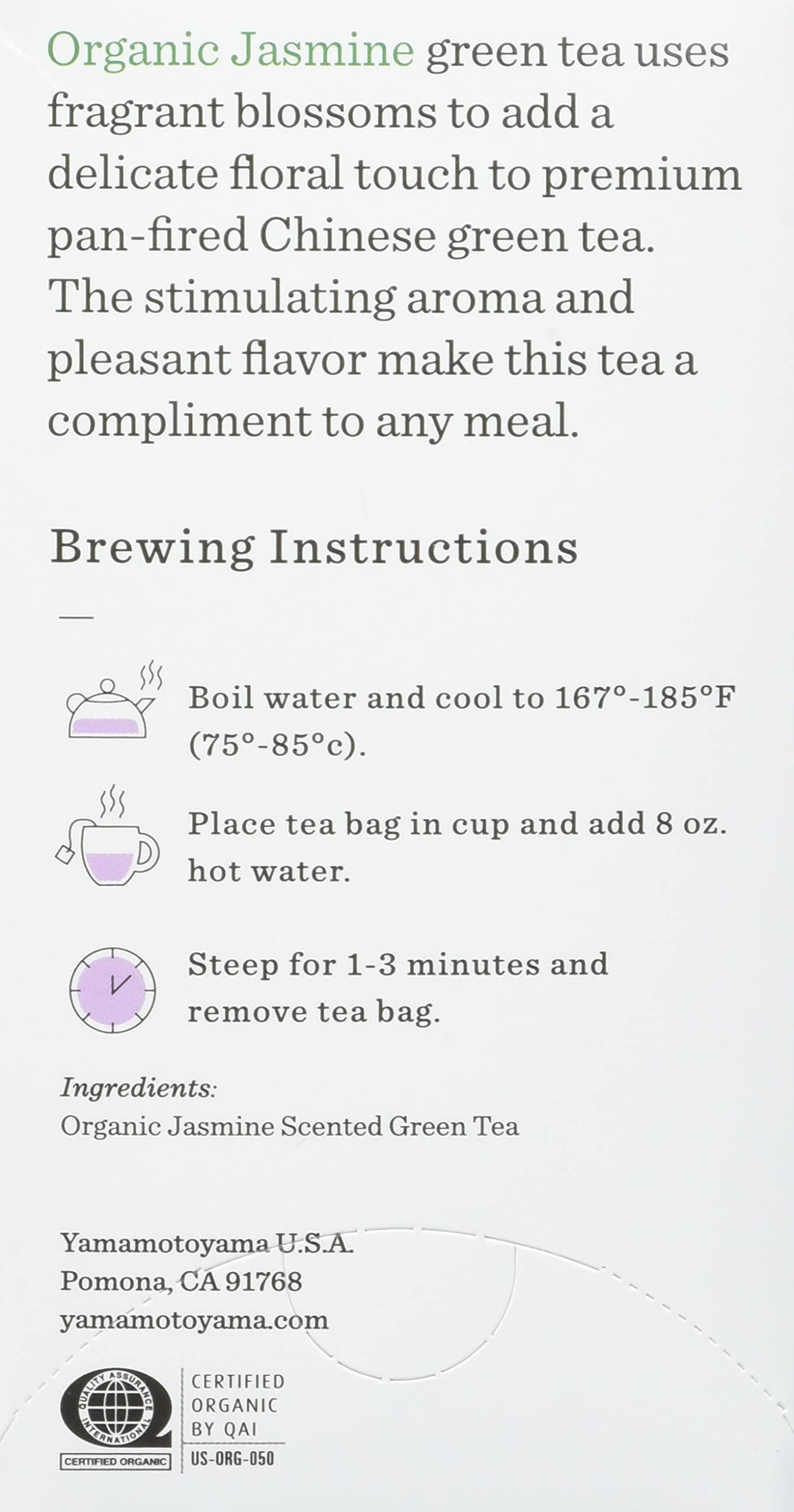 Yamamotoyama Yamamotoyama Organic Jasmine Green Tea Bag 18 ct (Pack of 6)