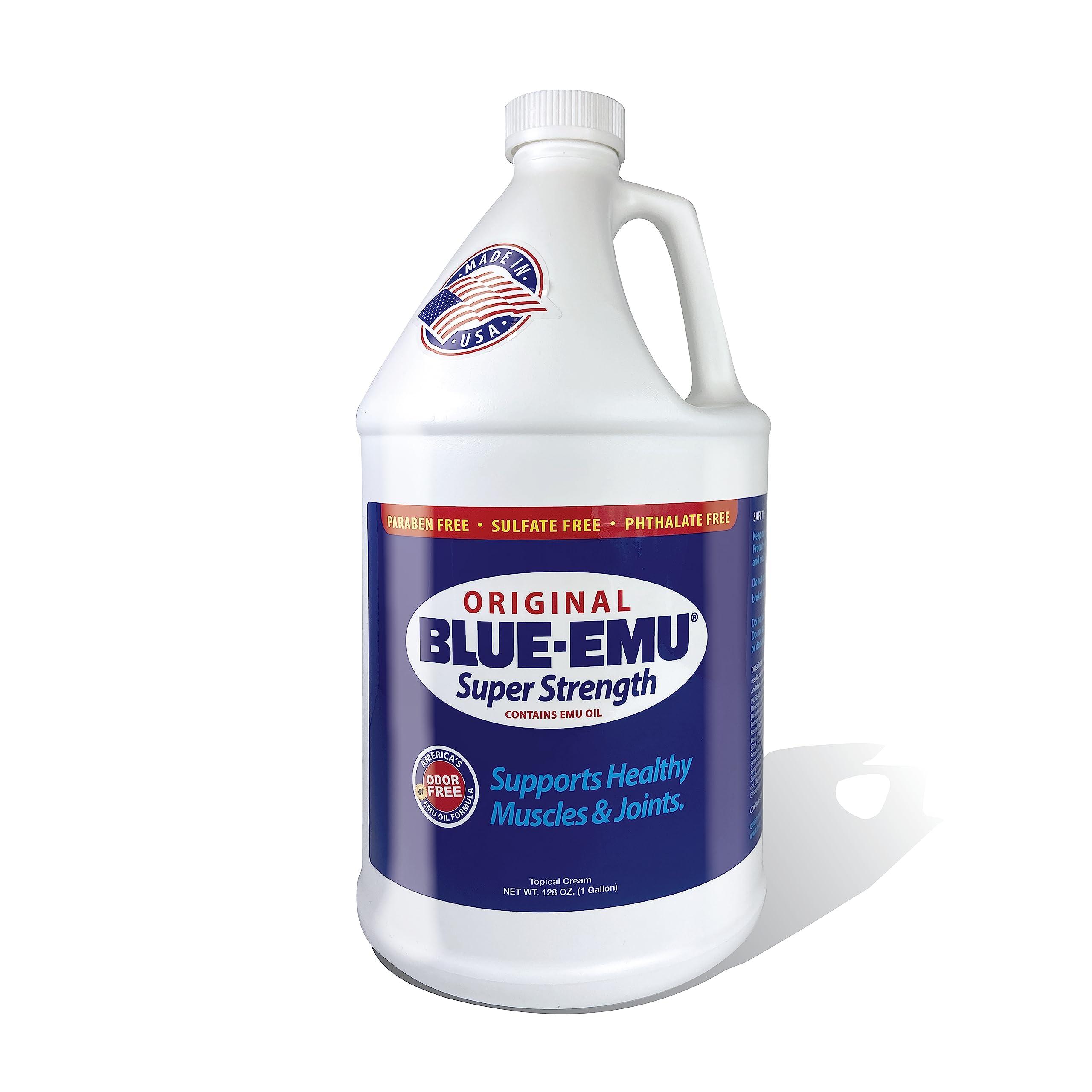 Blue Emu Blue Emu Original Super Strength Cream, Muscle and Joint Support, Professional Family Size 1 Gallon Bottle w/Pump