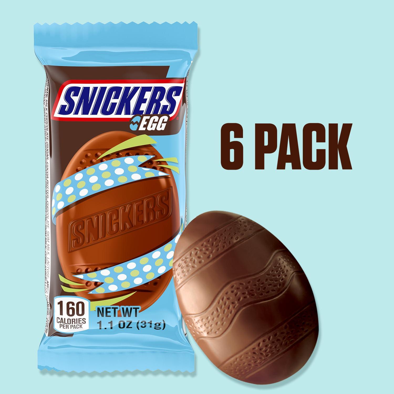 Snickers SNICKERS Easter Eggs Caramel Chocolate Candy Multi-Pack, 6.6 oz, 6 ct