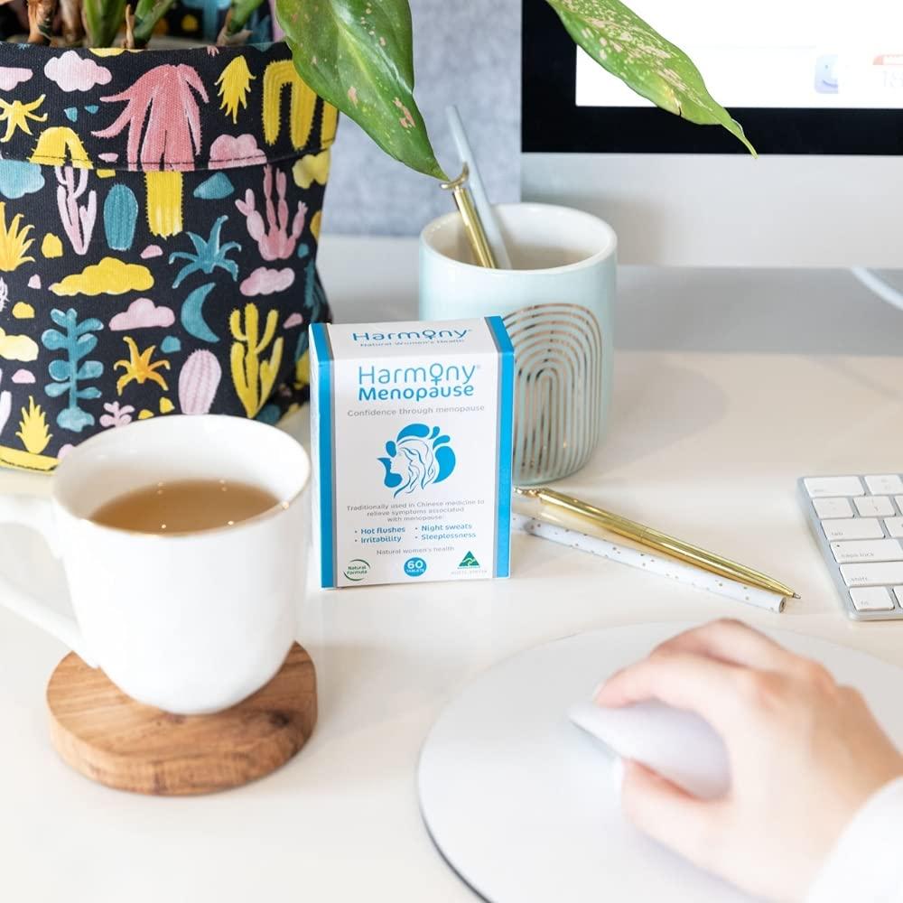 HARMONY NATURAL WOMEN'S HEALTH Harmony - Menopause Supplements for Women, Support for Hot Flashes & Irritability, Vitamin D, Magnesium & Calcium, 120 Tablets