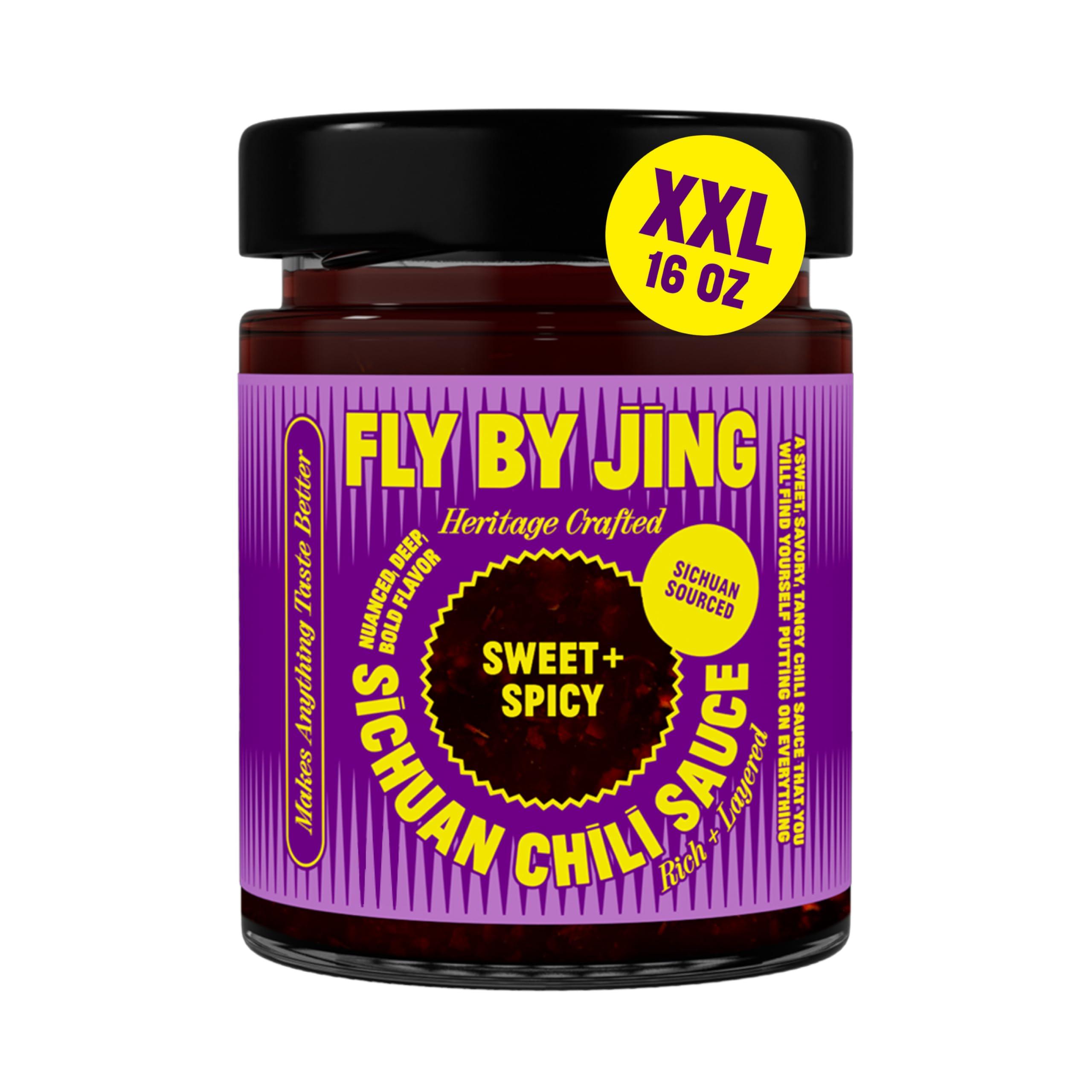 FLYBYJING FLYBYJING XL Spicy Sweet Chili Sauce - Perfect for Noodles, Meats, Veggies, and Dumplings - All-Natural and Vegan Zhong Sauce, Use as Marinade and Glaze, 6oz (Pack of 1)