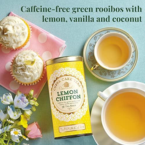 The Republic of Tea The Republic of Tea Lemon Chiffon Cuppa Cake Tea, 36 Tea Bags, Decadent Herbal Green Rooibos Tea