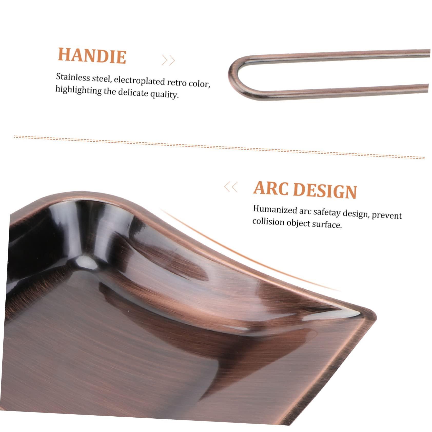 Healifty 1pc Brass Dustpan Small Dustpan Copper Hooded Dust Pan Large Metal Dustpan Standing Dustpan car Toys for Kids Standing dust pan Garden Dustpan Brush Desktop Child Stainless Steel