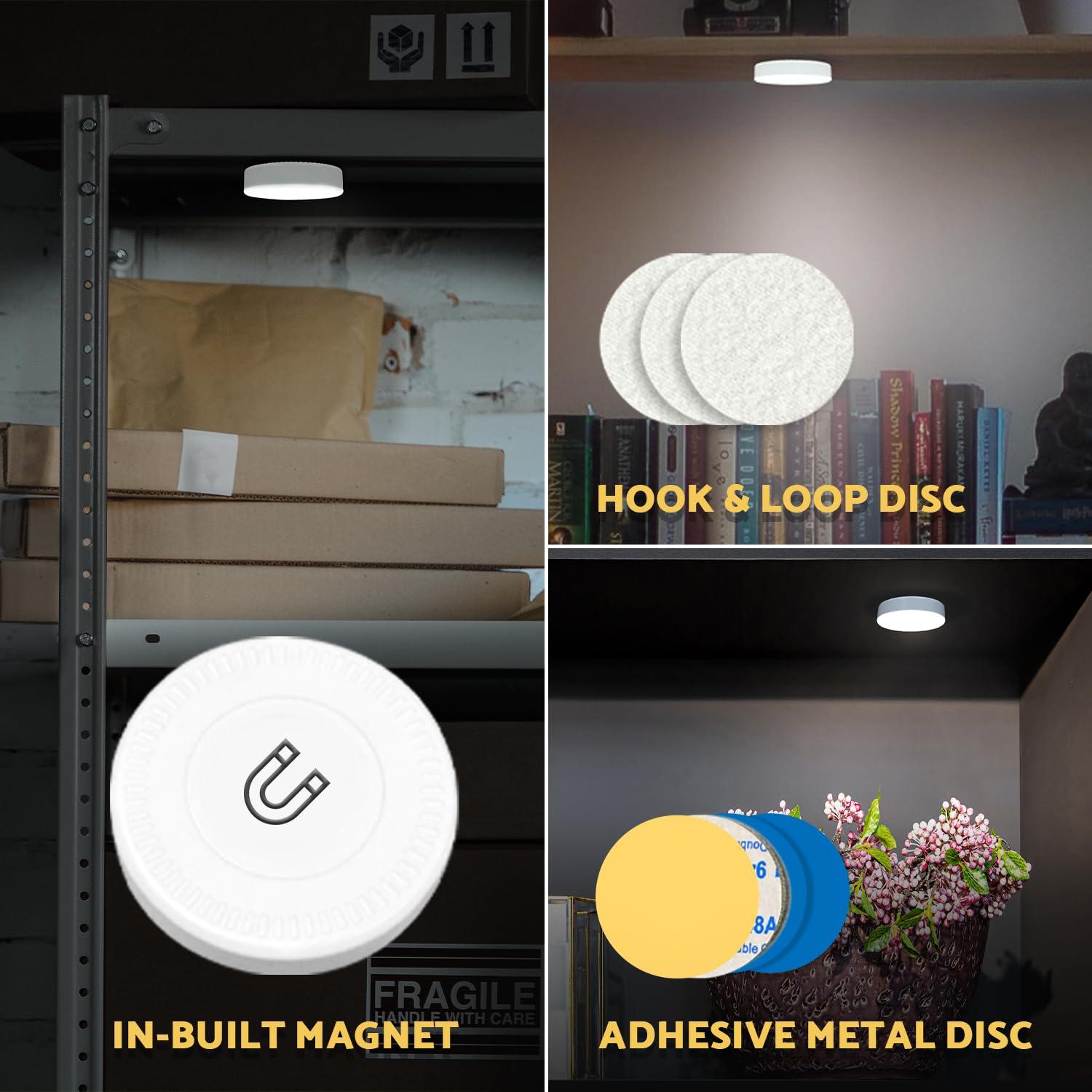 DAZZY DOT DAZZY DOT Rechargeable Puck Lights 2 Pack, Portable White Noise Sound Machine Baby