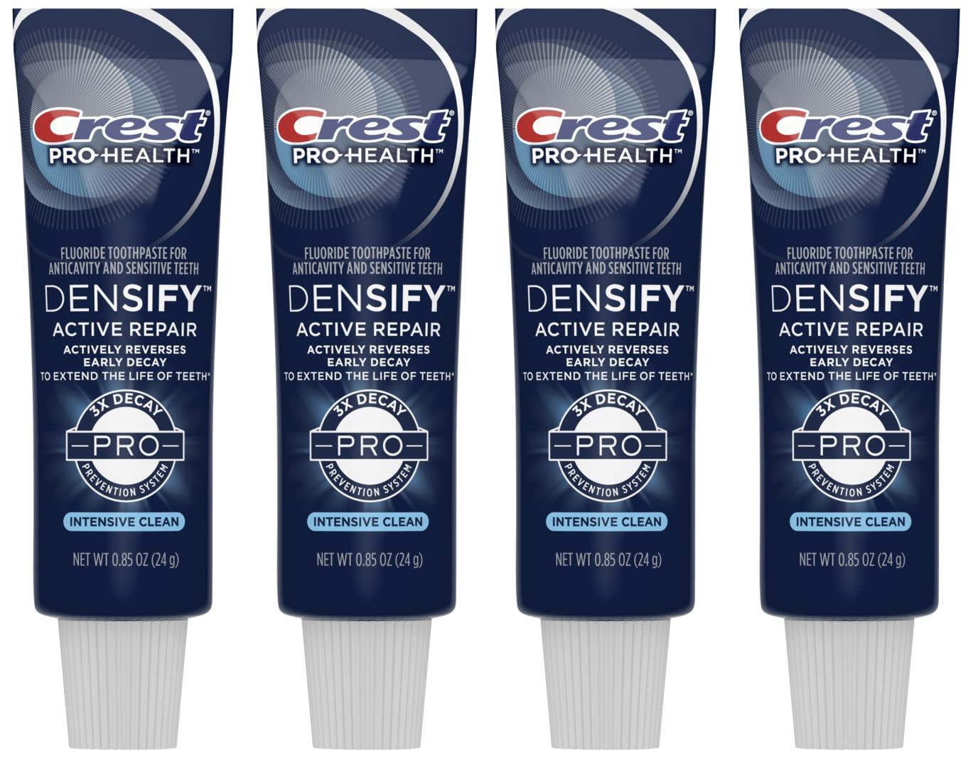 Crest Crest Densify PRO-Health Intensive Clean Toothpaste, Travel Size 0.85 oz (24g) - Pack of 4