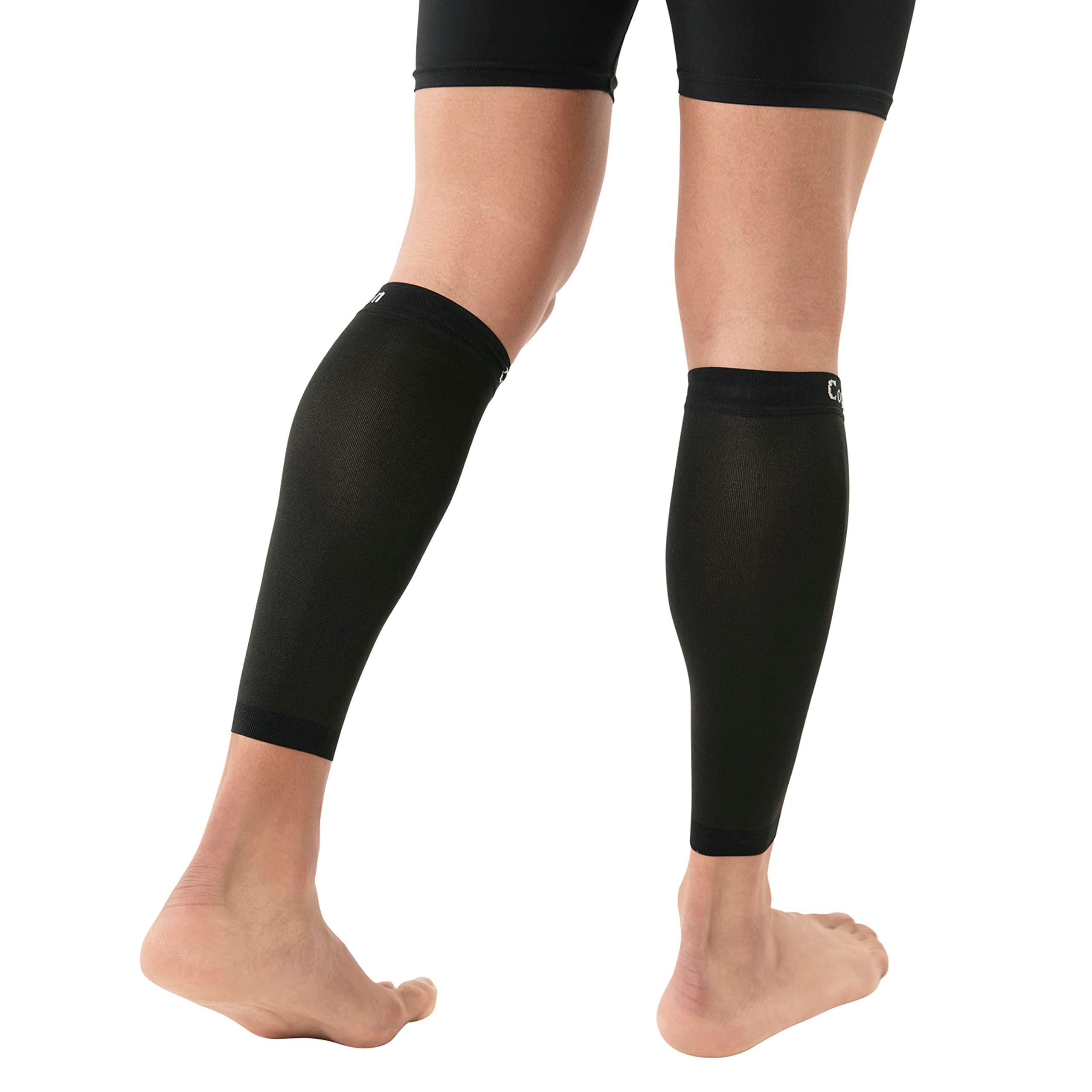 Copper Compression Copper Compression Calf Sleeves for Shin Splints, Varicose Veins, Arthritis, Sprains, Running, Cycling - Men & Women - 1 Pair