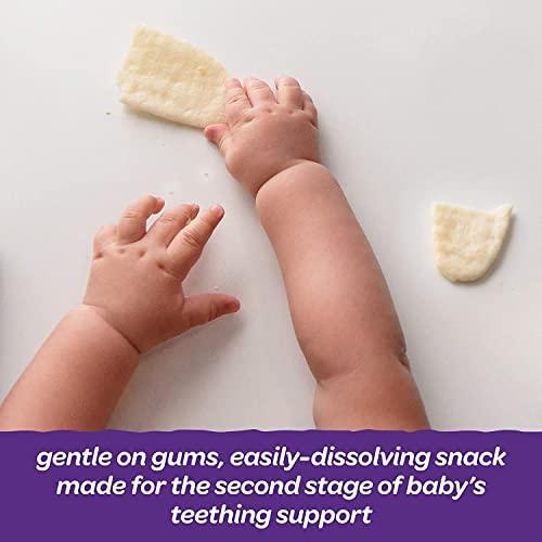 Happy Baby Happy Family Baby Gentle Teethers Organic Teething Wafers , 0.14 Ounce Packets (Box of 12) Soothing Rice Cookies for Teething Babies Dissolves Easily Gluten Free No Artificial Flavor