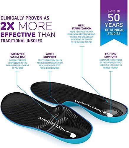 Heel That Pain Heel That Pain Gel Plantar Fasciitis Insoles, Medium (W 6.5-10, M 5-8) & Heel That Pain Plantar Fasciitis Insoles High Arch Sole Seats Foot Orthotic Inserts, Medium (W 8-8.5 and M 6.5-7)