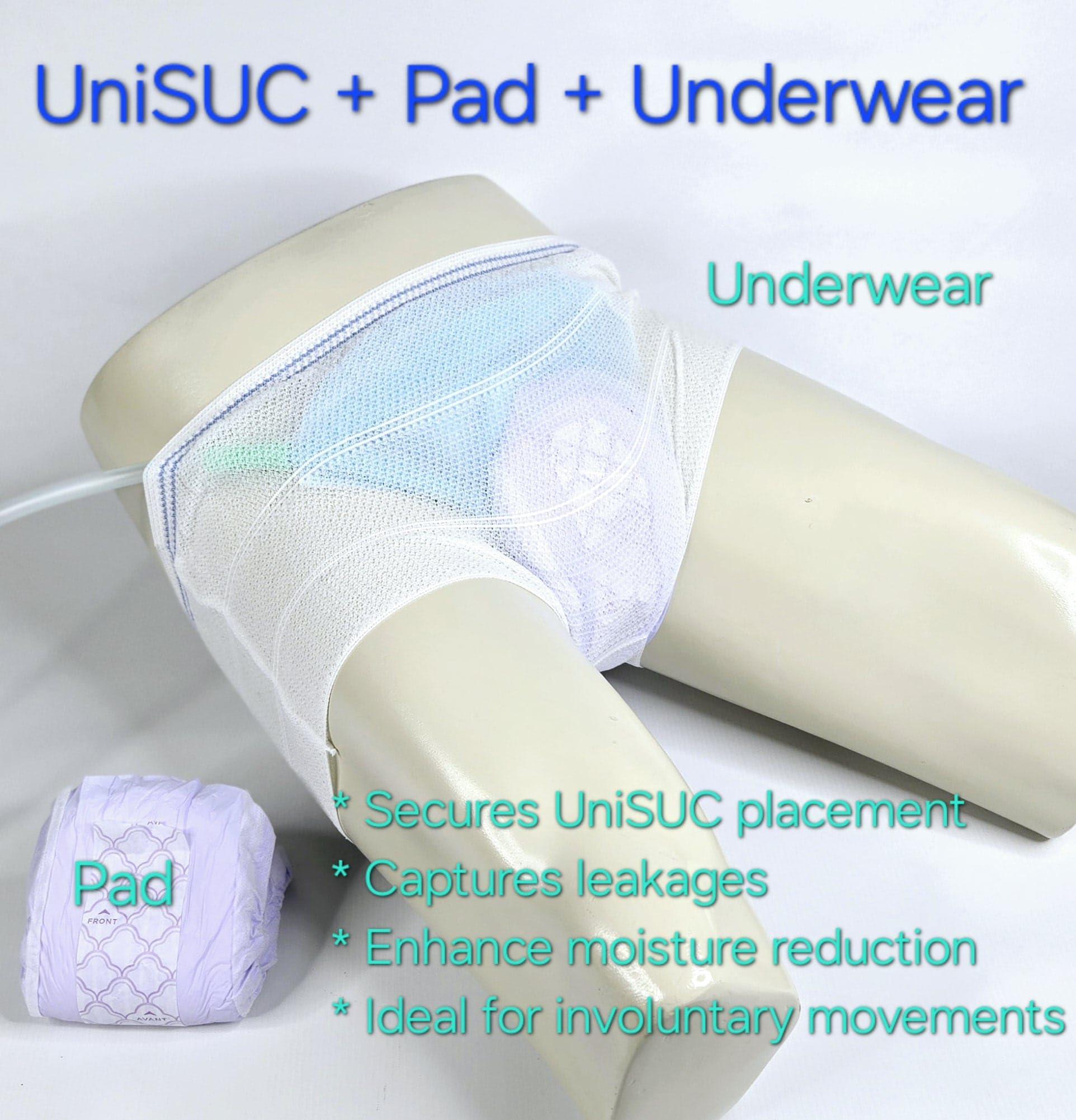 UniSUC UniSUC Unisex Urinary Catheter Starter Kit Siphoning System Adult Personal Care Disposable Liners Reusable Frame - Keeping You Dry All Night - External Catheter