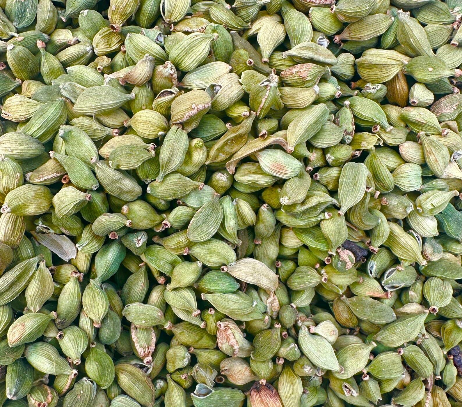 Snow Hill Snow Hill Organic Green Whole Cardamom (Disambiguation) Small Nepali Sukumel Cardamom Elaichi, Organic Flavor Aromatic Herbs Spices - Harvested In Mt. Everest Country Nepal