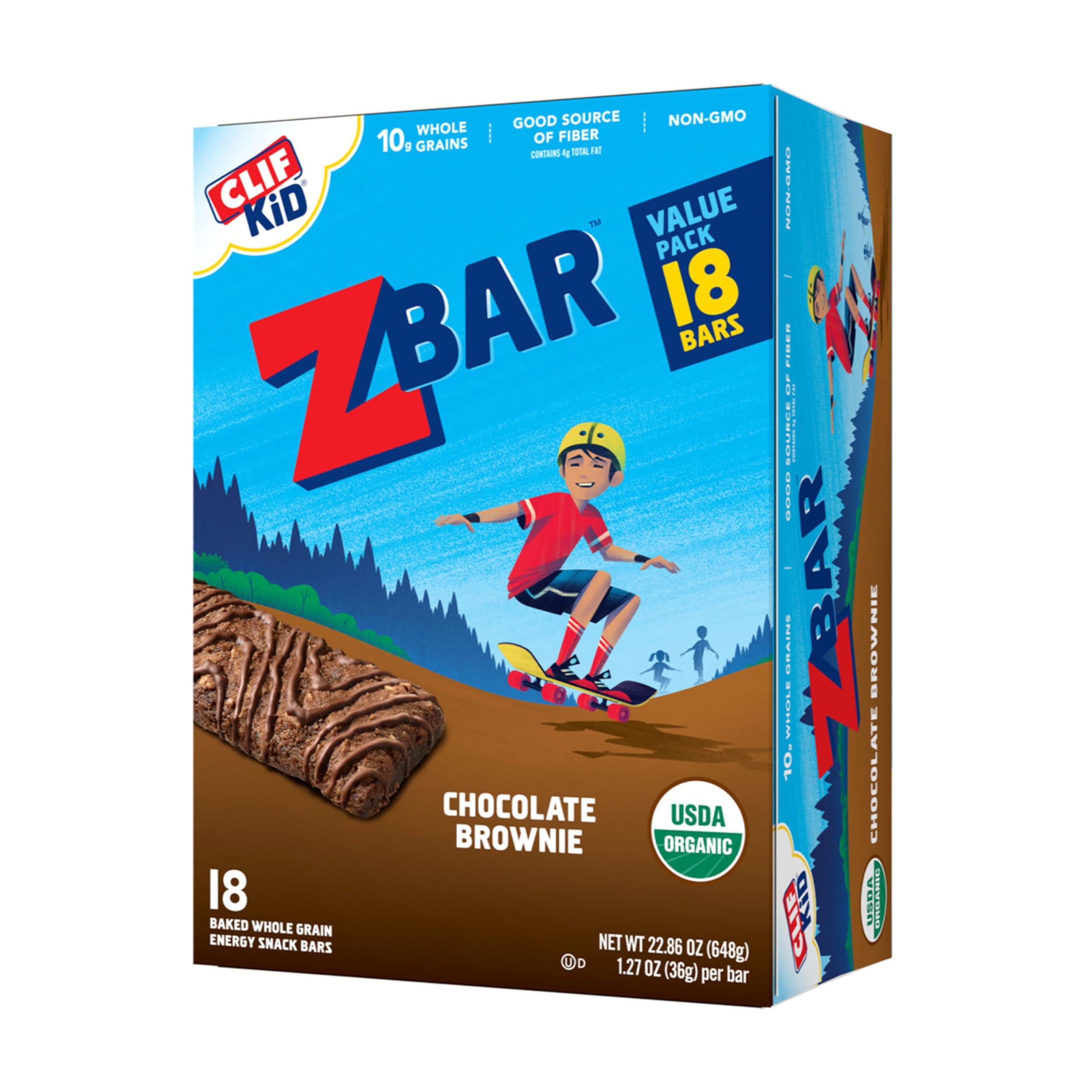 Clif Kid ZBar CLIF Kid Zbar Protein Chocolate Chip, Chocolate Mint & Cookies \'n Creme Value Pack with Zbar Chocolate Brownie - 48 Count