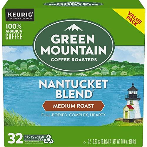 Green Mountain Coffee Roasters Green Mountain Coffee Roasters Nantucket Blend, Single-Serve Coffee K-Cup Pods, Medium Roast, 32 Count