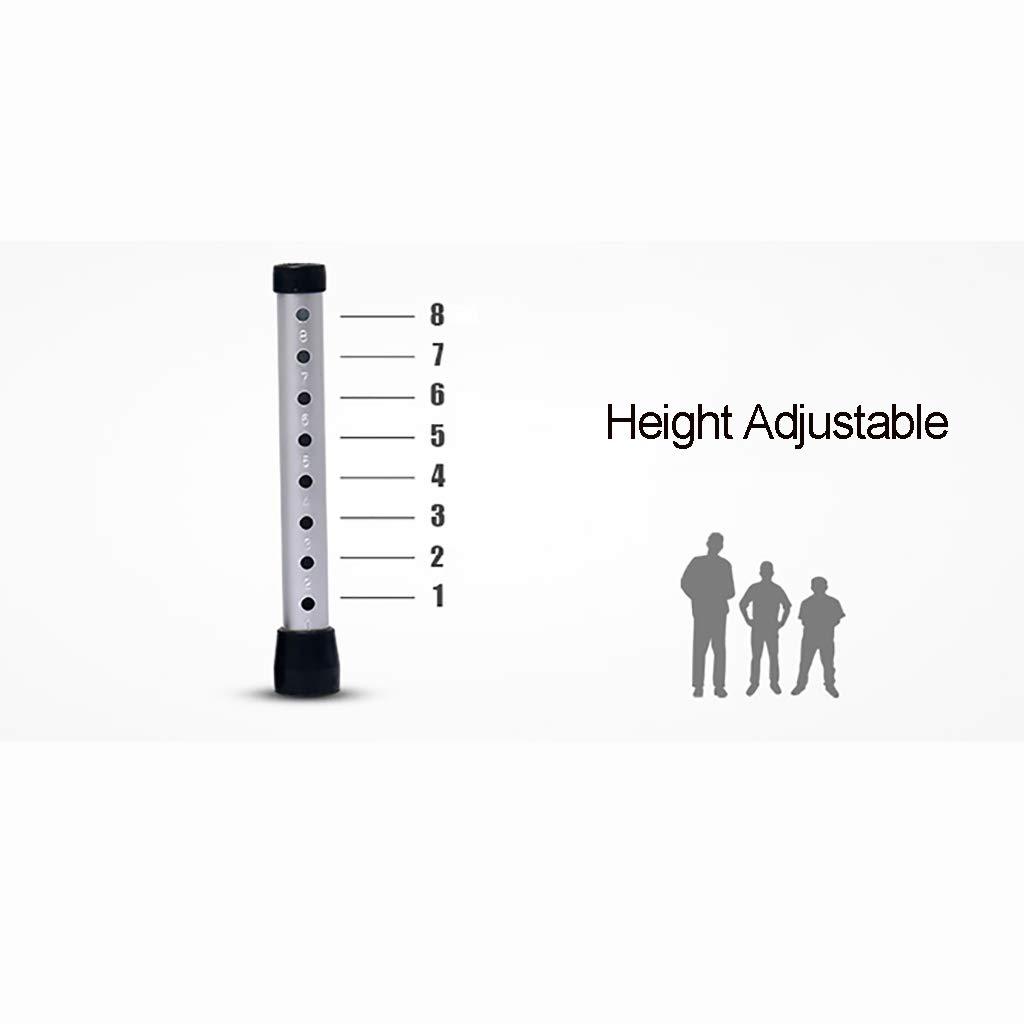 Lattice Walkers Aluminum Walker Frame, Portable Folding Adjustable Height Design with Handbrak/Seat Mobility Aid for Adult Disabled Elderly