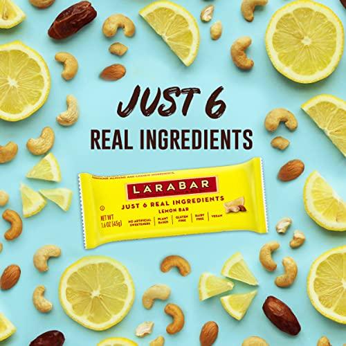 LÄRABAR Larabar Lemon Bar, Gluten Free Vegan Fruit & Nut Bars, 1.6 oz Bars, 6 ct (Pack of 8)