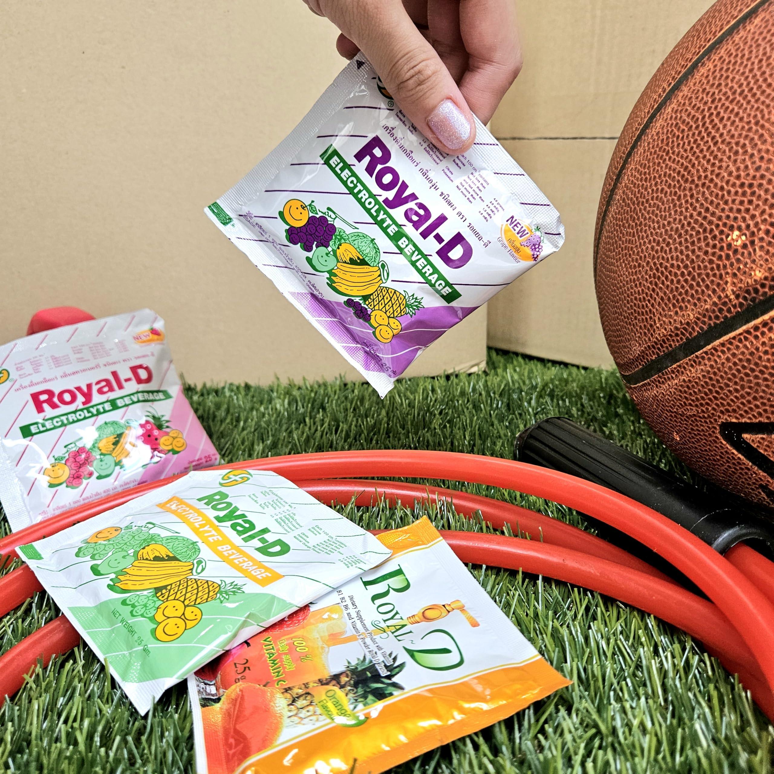 Royal-D Royal-D Electrolyte Beverage Powder -Electrolyte Powder, Isotonic Electrolyte Drink Mix, Electrolyte Drink Mix. Sodium, Potassium, Vitamin - Assorted Flavors (8.8 Oz Box, 10 Each - 4 Flavors)